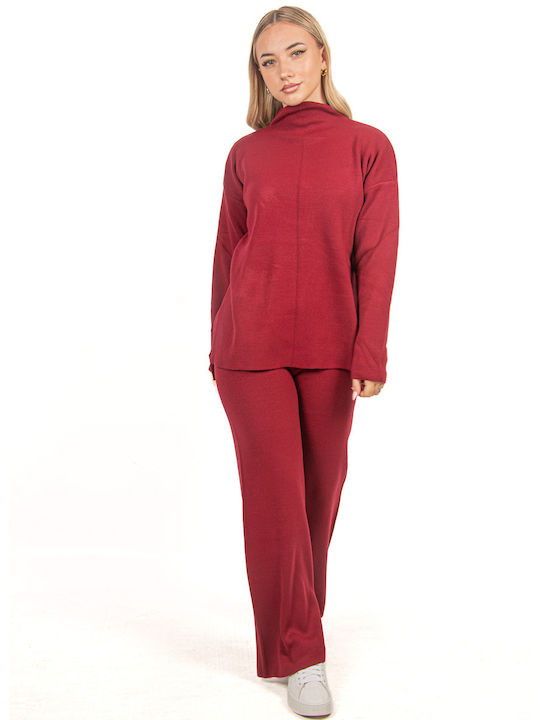 Ellen Damen Bordeaux Set mit Hose