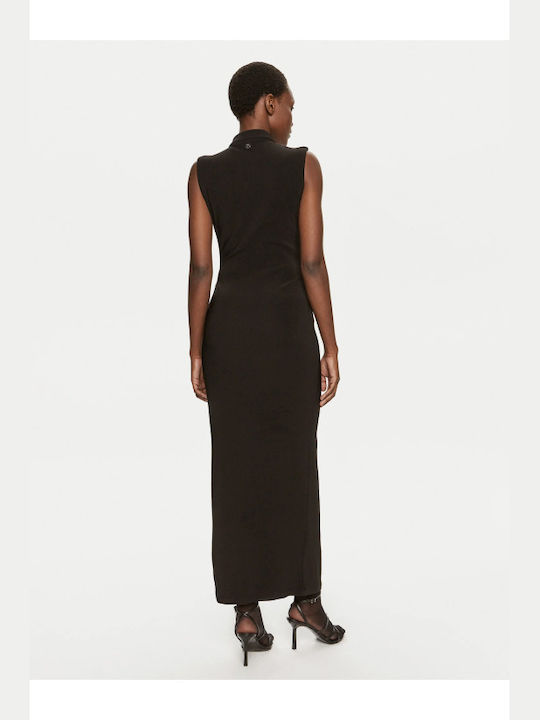 Hugo Boss Maxi Kleid mit Schlitz Black