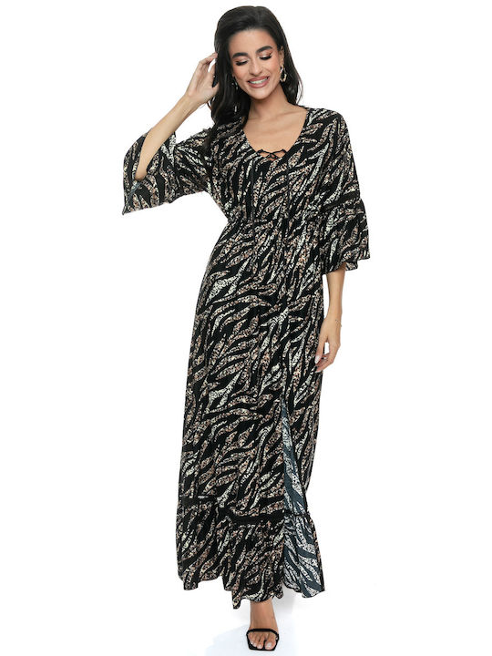 RichgirlBoudoir Abendkleid Samt mit Schlitz ZEBRE