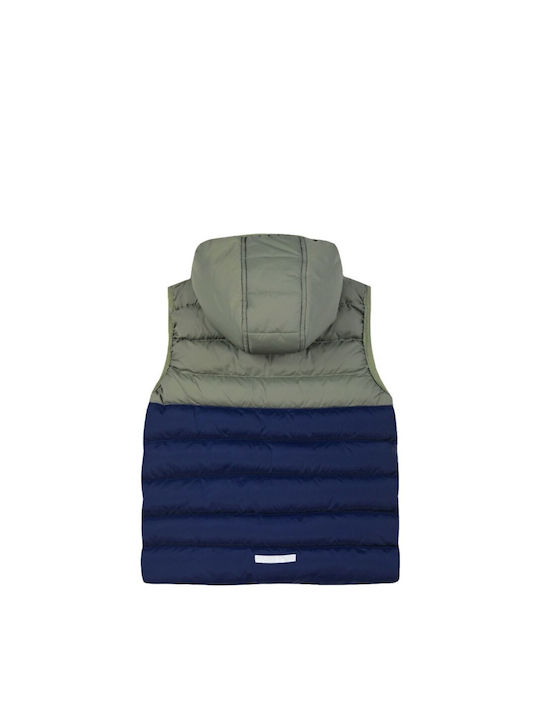 Energiers Kids Quilted Jacket Sleeveless with Hood Blue