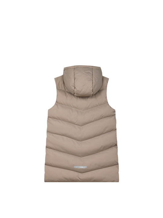 Energiers Kids Casual Jacket Sleeveless with Hood Coffee