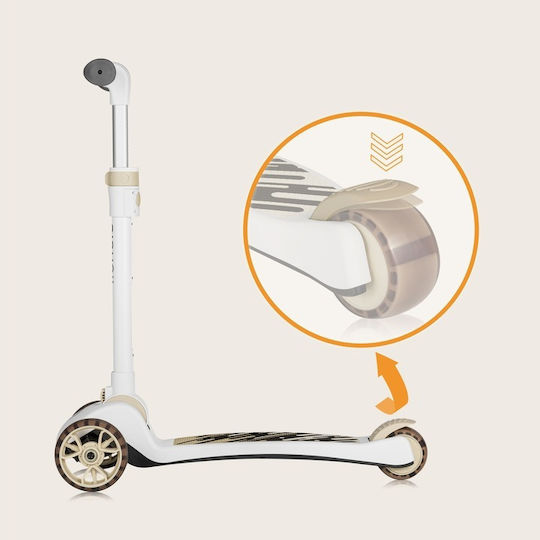 Lionelo Kids Scooter Foldable Franky 3-Wheel with Seat for 12 Months Beige