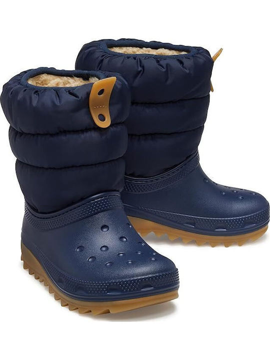 Classic Neo Puff Kids Snow Boots Navy Blue