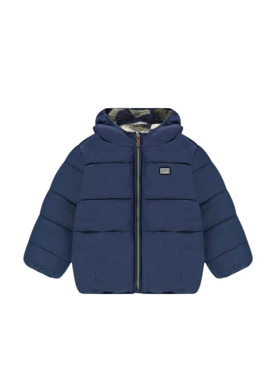 Kinder Freizeitjacke Beidseitig mit Kapuze Blue
