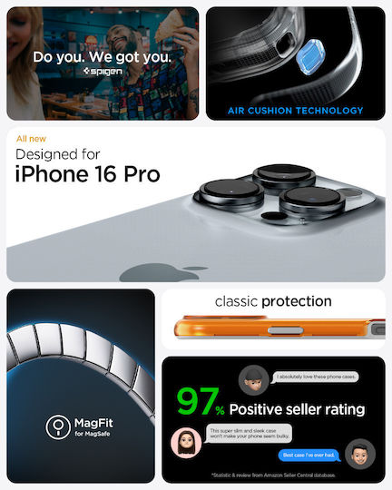 Spigen Classic C1 Back Cover Silicone Orange (iPhone 16 Pro)