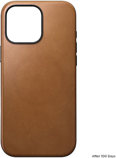 Nomad Modern 360 Full Cover Δερμάτινο 1.15mm με Λουράκι Καφέ (iPhone 16 Pro Max)