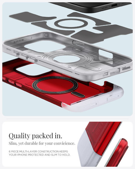 Spigen Classic C1 Umschlag Rückseite Silikon Ruby (iPhone 17 Pro / iPhone 16 Pro)