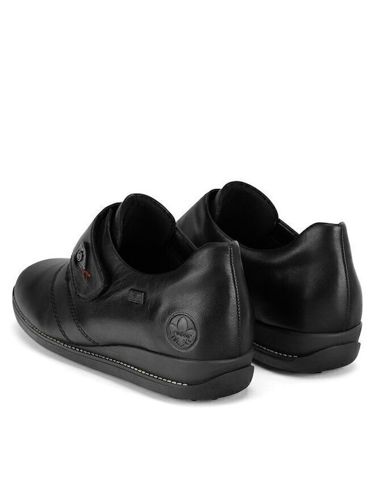 Leather Women's Ankle Boots Platform Black