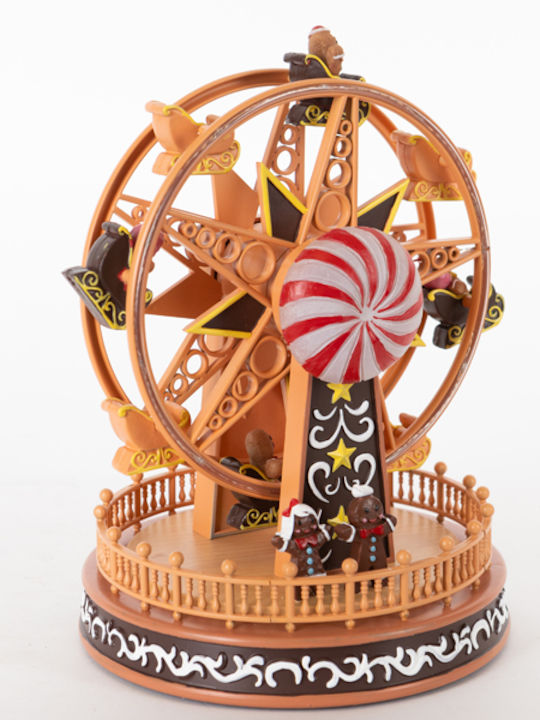 Eurolamp Christmas Decorative Ferris Wheel White with Music and Movement 23.5x18x18cm.