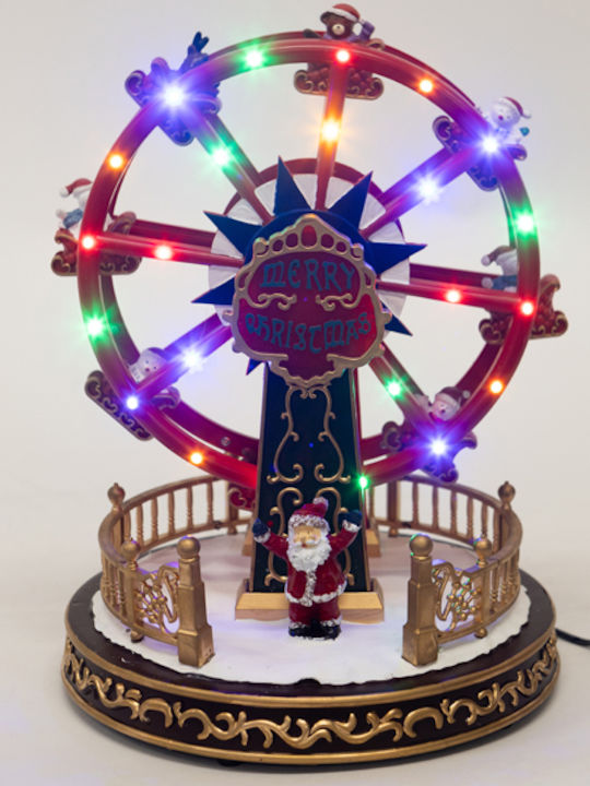 Eurolamp Christmas Illuminated Decorative Ferris Wheel Blue with Music and Movement 26.4x20.9x20.9cm.