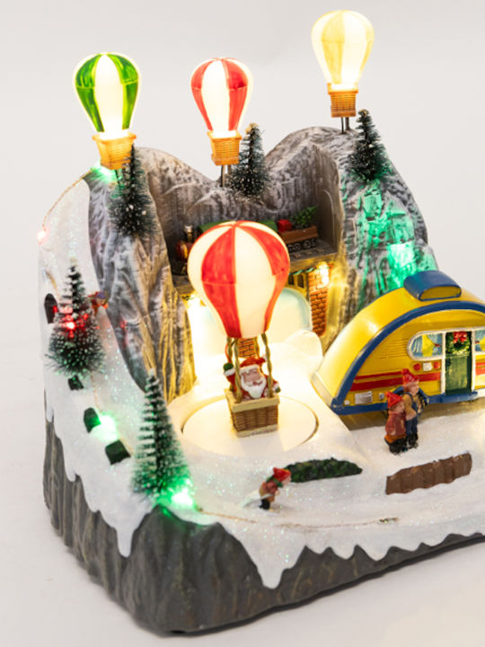 Eurolamp Christmas Decorative Village White with Music and Movement 23.5x22.5x16cm.