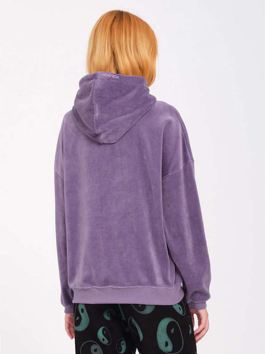 Volcom Women's Hooded Velvet Sweatshirt MOV