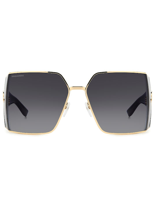 Dsquared2 Women's Sunglasses with Gold Metal Frame and Gray Gradient Lens D20154/S 0009O