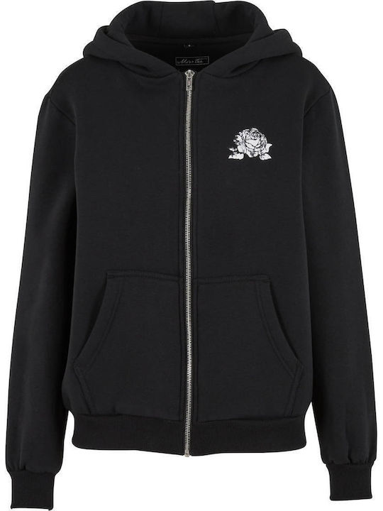 Damen Sweatshirtjacke Kapuzen Black