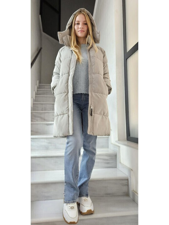 Women's Short Lifestyle Jacket for Winter Grey
