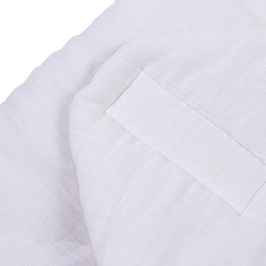 Childhome Pătură Pepinieră Swaddling pături 100% bumbac Albă Teddy 75x75cm