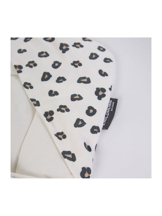 Childhome Κουβέρτα Αγκαλιάς & Λίκνου Leopard Λευκή Leopard 75x75εκ.