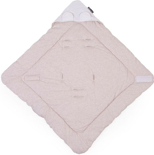 Childhome Pătură Pepinieră Swaddling pături 100% bumbac Albă Teddy 75x75cm