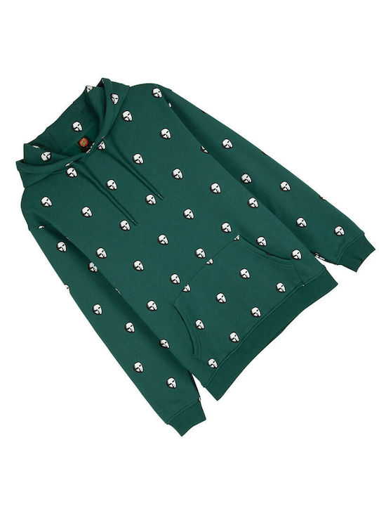 Santa Cruz Herren Sweatshirt mit Kapuze und Taschen Dark Green