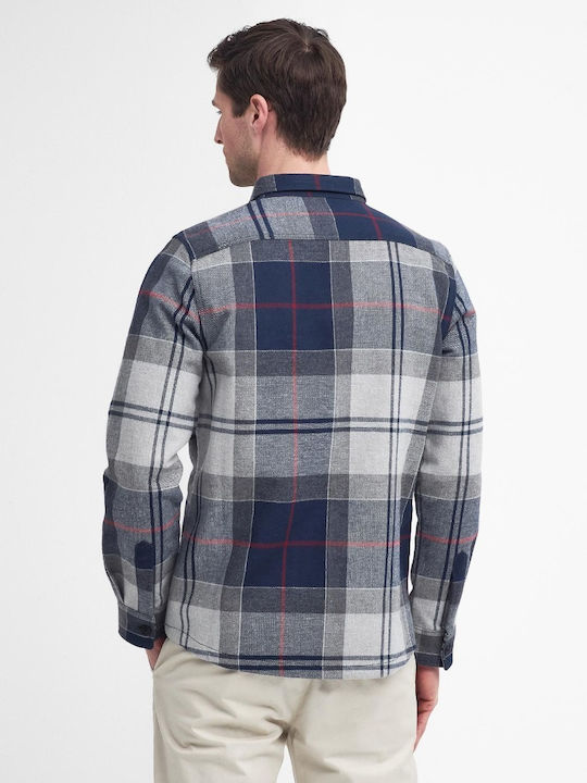 Barbour Overshirt Long-sleeved Cotton Shirt Checked Dark Blue