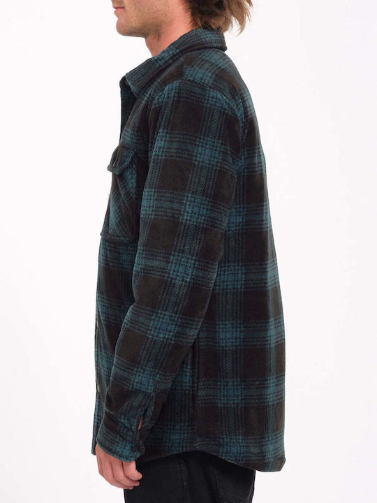 Bowered Long Sleeve Overshirt Regular Fit Checked Evergreen