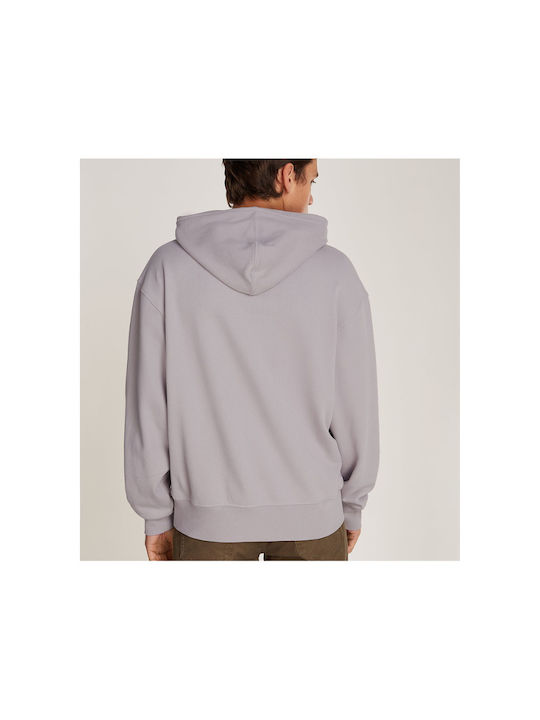 Calvin Klein Men's Sweatshirt with Hood and Pockets Gray