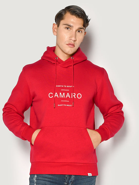 Camaro Men's Sweatshirt with Hood RED