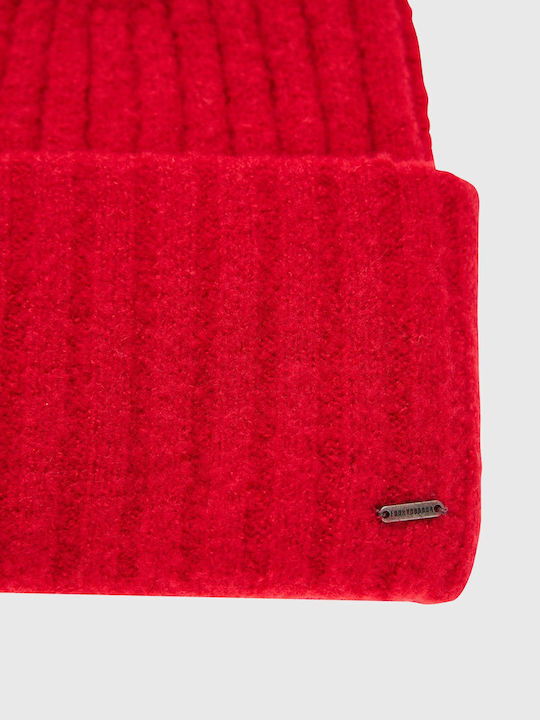 Funky Buddha Beanie Feminin Căciulă Tricotat în culoarea Roșu