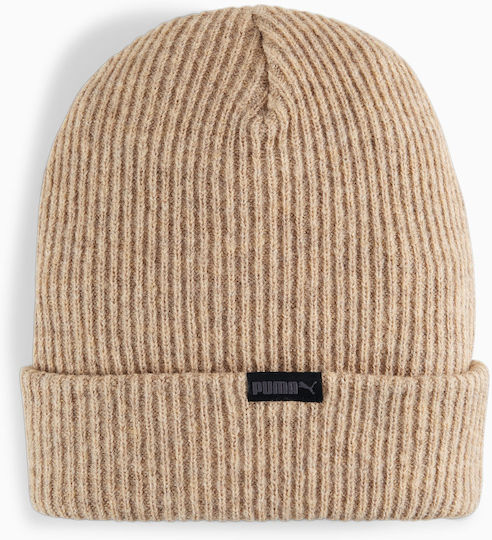 Classics Beanie Unisex Σκούφος Πλεκτός σε Μπεζ χρώμα