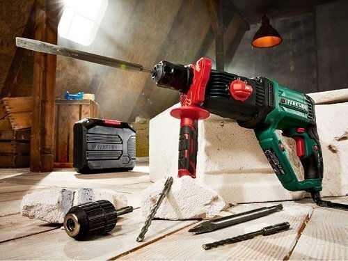 Parkside Schlag Meißelhammer Elektrisch 1050W mit Aufnahme SDS Plus