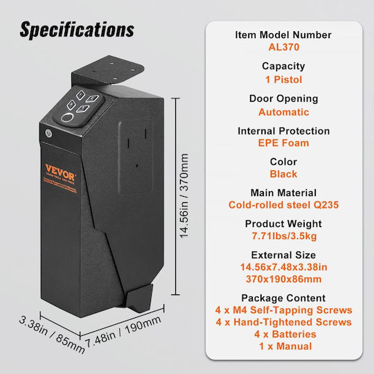 Vevor Cabinete arme Pistol Locuri