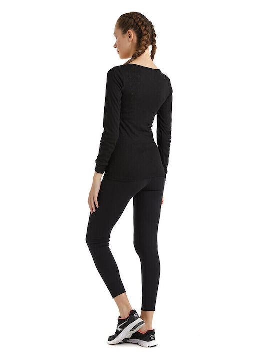 Blackspade Damen Thermo Langarmshirt Schwarz