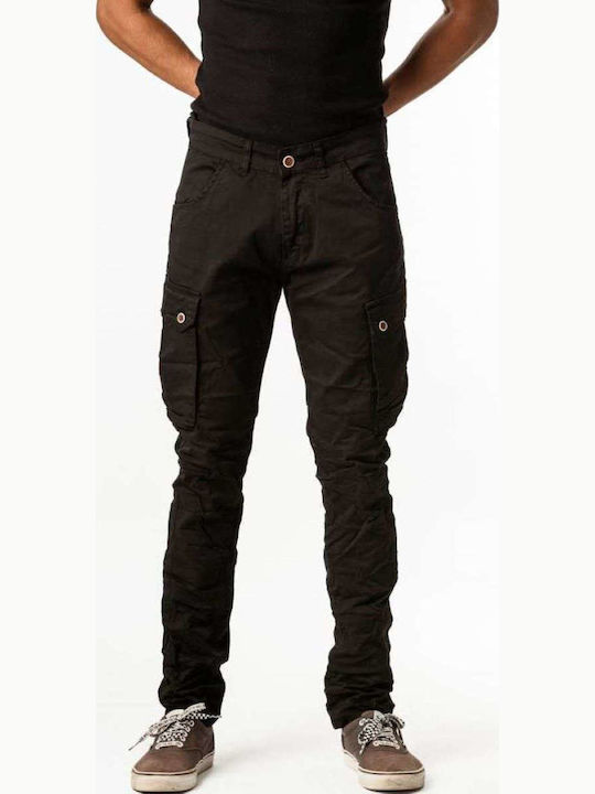 Hose Cargo Elastisch in Schlanker Passform Black
