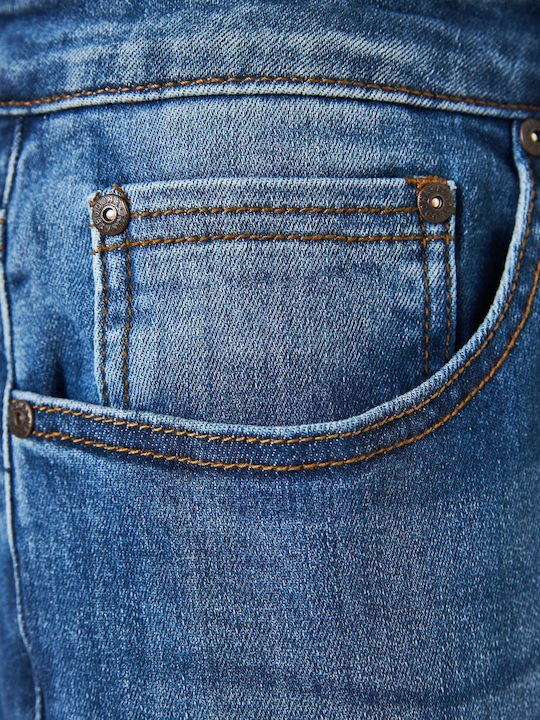 Men's Jeans Pants with Slim Tapered Fit Blue