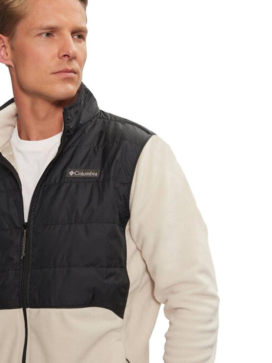 Basin Butte Full Men's Fleece Cardigan Dark Stone, Black