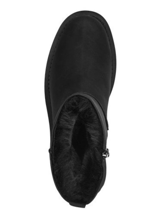 Stiefeletten Damen mit Pelz Schwarz