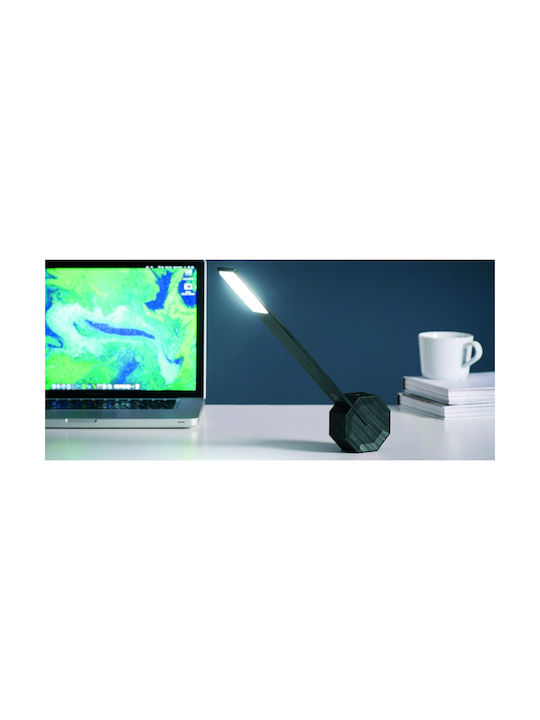 Gingko Octagon Reîncărcabil LED Lumină de Birou în Culoarea Negru
