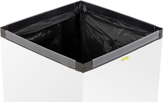 Mixed Waste Sorting Bin Steel 30.5x30.5x70cm 60l