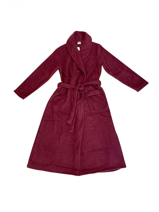 Odyssey Winter Women's Fleece Robe Bordeaux