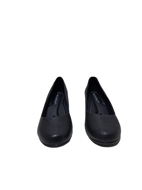 Piccadilly Anatomic Pointed Toe Black Medium Heels