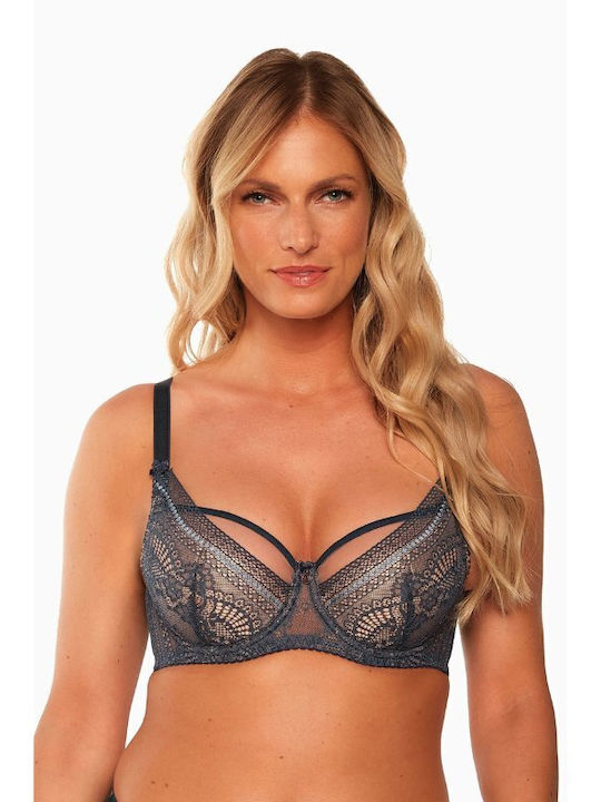 Gaia Bra with Light Padding Underwire Blue