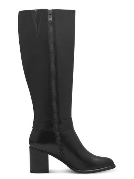 Marco Tozzi Anatomic Synthetic Leather Women's Boots with Zipper Black