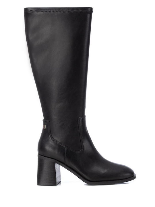 Xti Synthetic Leather Medium Heel Women's Boots Black