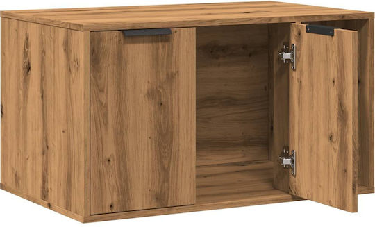 vidaXL Katzentoilette Geschlossen Braun L80 x B50 x H45cm