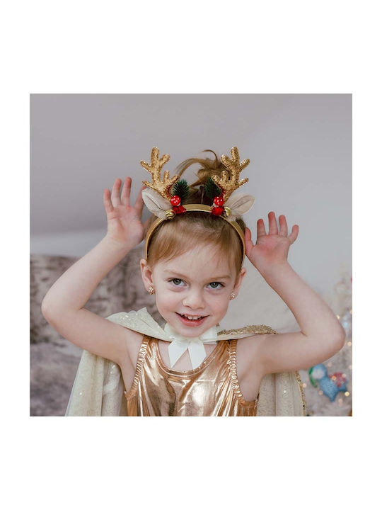 Rudolph Christmas Headband Gold