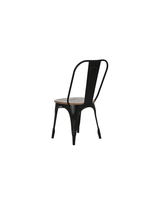 Dining Room Wooden Chair Dark Brown Black 48x55x92cm