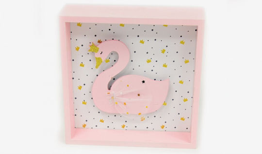LiebeQueen Kids Wall Art Framed Swan