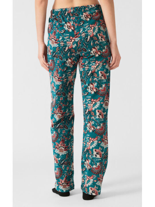 Minerva Winter Cotton Women's Pyjama Pants Green