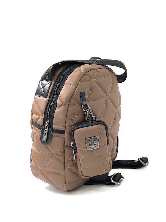 FRNC Damen Tasche Rucksack Braun