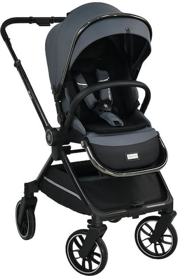 Bebe Stars Mirage Adjustable 3 in 1 Baby Stroller Suitable for Newborn Gray 9.6kg